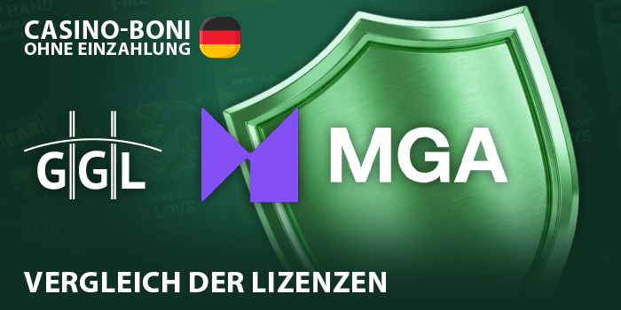 Vergleich der Lizenzen für deutsche Online-Casinos mit Boni